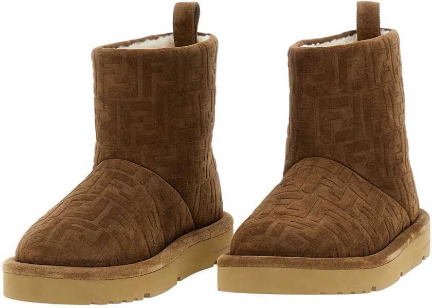 Ghete Fendi Ff Boots In Suede BROWN Barbati (BM 19538165) 5