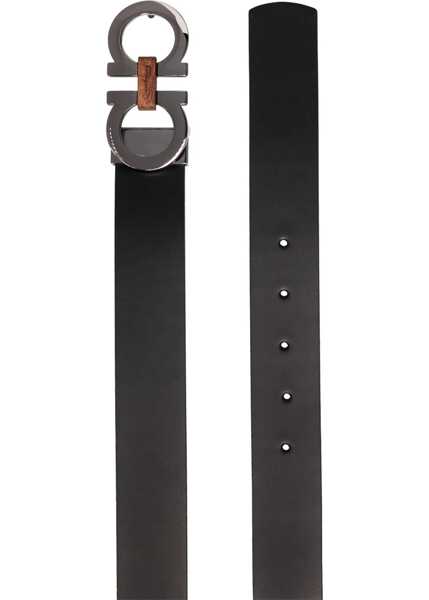 Curele Ferragamo Reversible Hooks Belt BLACK Barbati (BM 19538192) 2