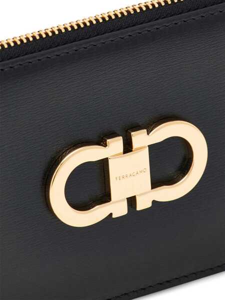 Portofele Ferragamo Gancini Credit Card Holder BLACK Femei (BM 19538201) 5