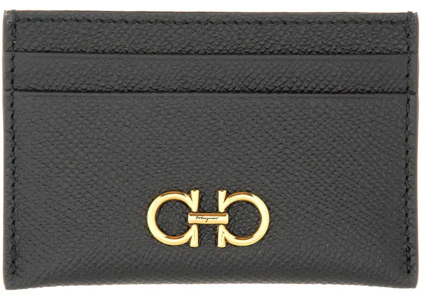 Portofele Ferragamo Card Holder Hooks BLACK Femei (BM 19538258) 3
