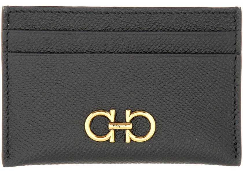 Portofele Ferragamo Card Holder Hooks BLACK Femei (BM 19538258) 1