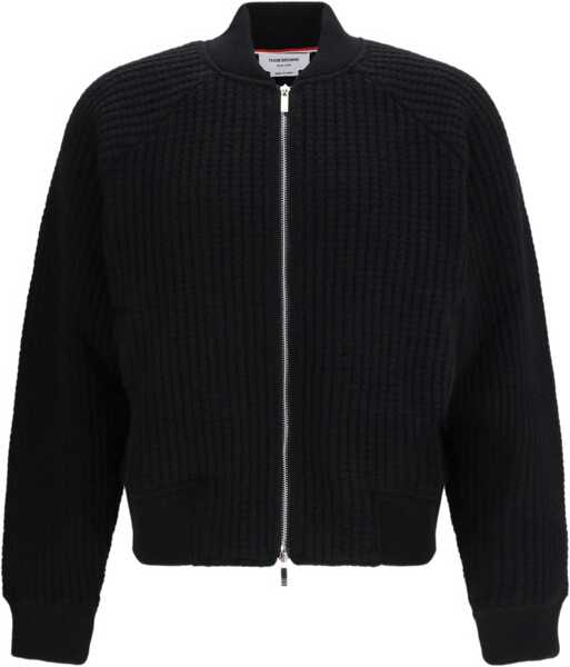 Bomber jacket Thom Browne Knit Bomber Jacket BLACK Barbati (BM 19538288) 1