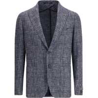 Sacouri Prince of Wales print Blazer Barbati