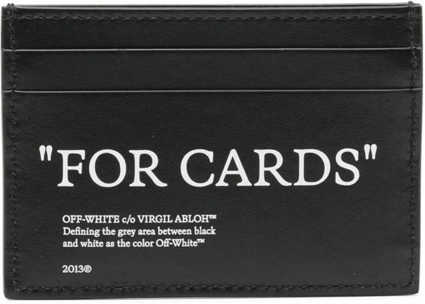 Portofele Off-White Quota Card Holder BLACK Barbati (BM 19538333) 2