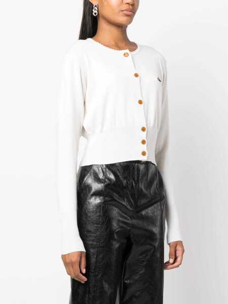 Cardigane Vivienne Westwood Bea crop Cardigan DUSTY WHITE Femei (BM 19538393) 3