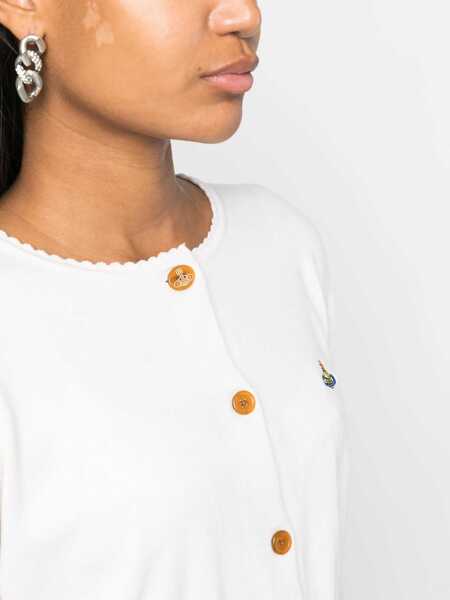 Cardigane Vivienne Westwood Bea crop Cardigan DUSTY WHITE Femei (BM 19538393) 5