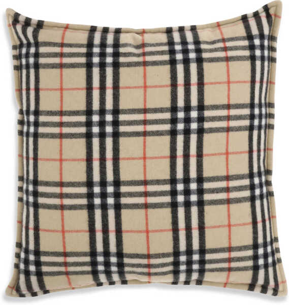 Esarfe Burberry Cushion crafted from a luxurious blend of wool and cashmere features the iconic Burberry Check SAND IP CHECK Femei (BM 19538408) 2