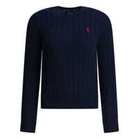 Pulovere Crew-neck cable-knit sweater with logo Femei