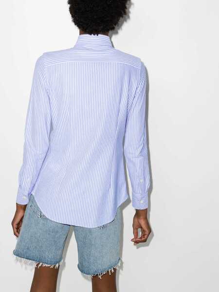Camasi office Ralph Lauren Oxford striped shirt Light blue Femei (BM 19538427) 3