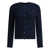 Ralph Lauren Braided crewneck cardigan with logo Blue