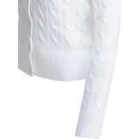 Cardigane Dama - Cardigane Ralph Lauren Braided crewneck cardigan with logo White Femei (BM 19538448) - B-mall.ro