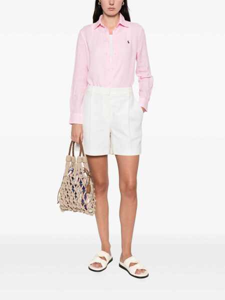 Camasi office Ralph Lauren Classic-fit linen shirt Pink Femei (BM 19538451) 2