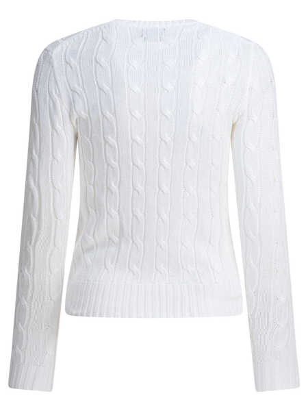 Pulovere Ralph Lauren Crew-neck cable-knit sweater with logo White Femei (BM 19538457) 2