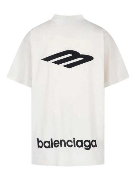 Tricouri Balenciaga 3B Sports Icon crewneck T-shirt White Barbati (BM 19538460) 2