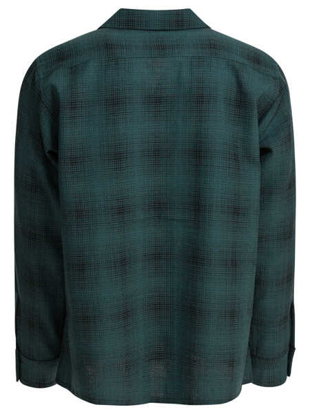 Camasi casual NEEDLES Checked wool One-Up shirt Green Barbati (BM 19538472) 2