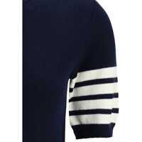 Pulovere Dama - Pulovere Thom Browne Short sleeve Sweater NAVY Femei (BM 19542104) - B-mall.ro
