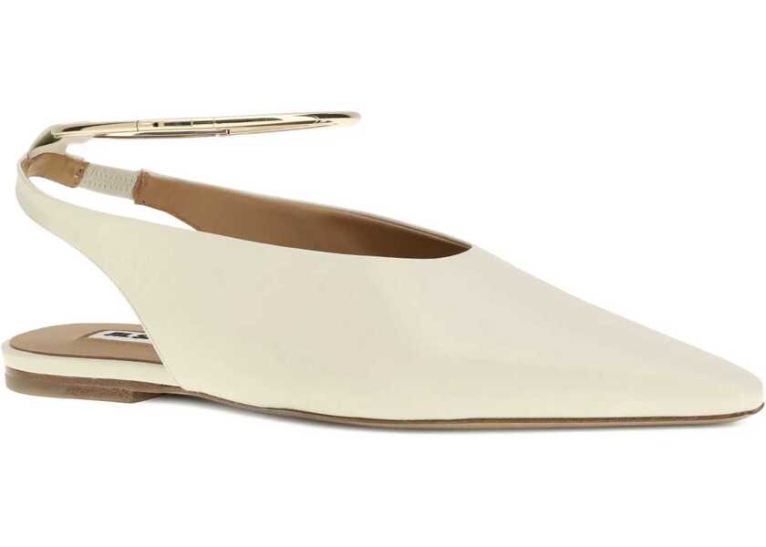 Balerini Jil Sander Ring Ballerinas BONE Femei (BM 19542125) 2