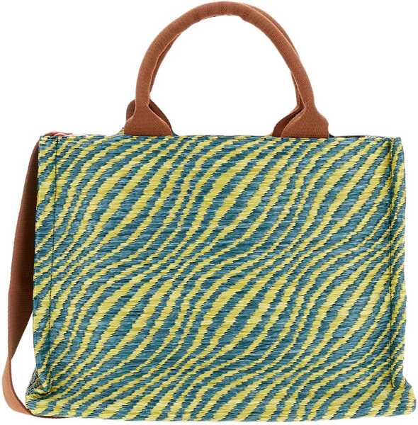 Genti de umar Marni Fabric Tote Bag GARDEN GREEN Femei (BM 19542131) 2