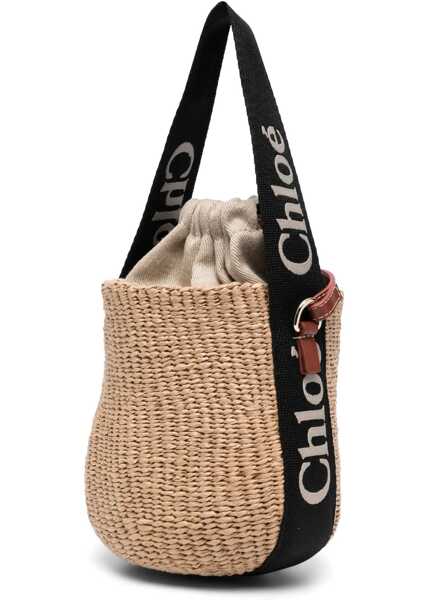Genti de mana Chloe Woody Bucket Bag BLACK - BEIGE 1 Femei (BM 19542146) 3