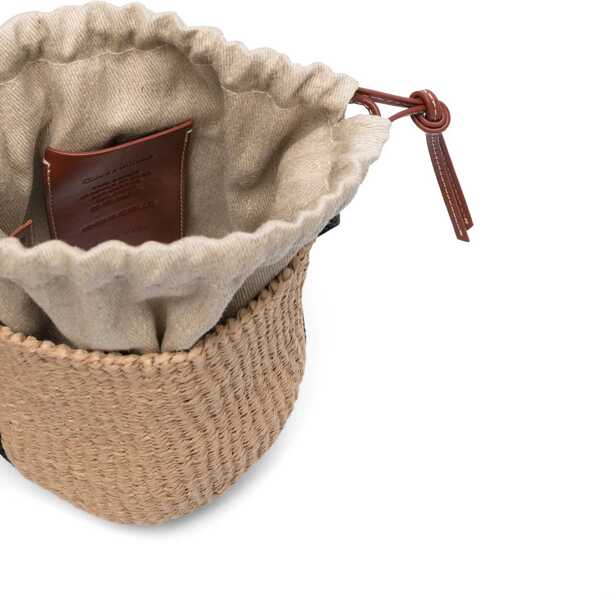 Genti de mana Chloe Woody Bucket Bag BLACK - BEIGE 1 Femei (BM 19542146) 5