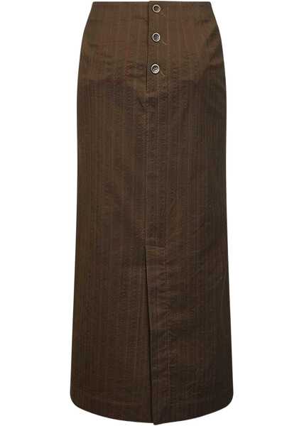Fuste casual UMA WANG Midi Gad Skirt BROWN Femei (BM 19542251) 2