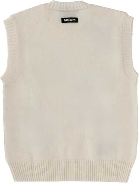 Bluze MSGM Argyle Multicolor Pattern Vest WHITE Femei (BM 19542578) 2