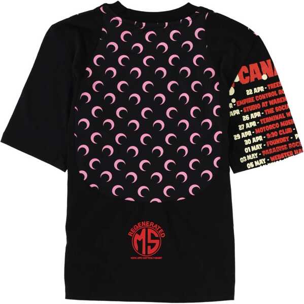 Tricouri MARINE SERRE Regenerated Graphic T-Shirt BLACK Femei (BM 19542599) 2