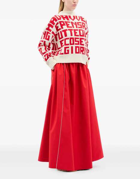 Pulovere MSGM Msgm X Caterina Frongia Lettered Sweater RED Femei (BM 19542611) 2