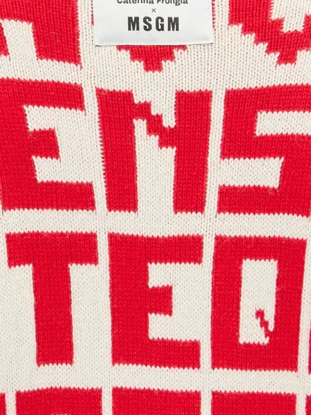 Pulovere MSGM Msgm X Caterina Frongia Lettered Sweater RED Femei (BM 19542611) 5