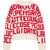 MSGM "Msgm X Caterina Frongia" Lettered Sweater RED