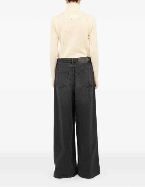 Blugi skinny MM6 Maison Margiela Wide Leg Jeans BLACK Femei (BM 19542650) 4