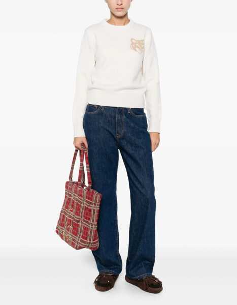 Pulovere MAISON KITSUN Fox Head Sweater POWDER Femei (BM 19542662) 2