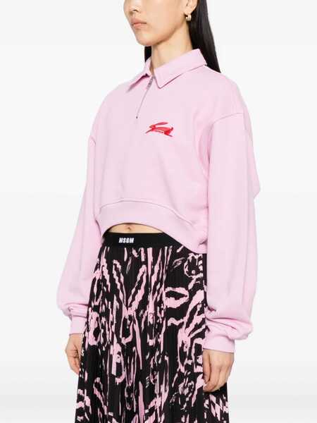 Pulovere casual MSGM Follow The Rabbit Collared Sweatshirt PINK Femei (BM 19542668) 3