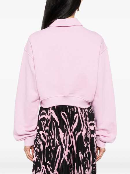 Pulovere casual MSGM Follow The Rabbit Collared Sweatshirt PINK Femei (BM 19542668) 4