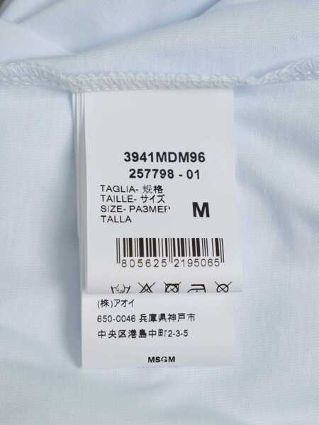 Tricouri MSGM Monogram Logo T-Shirt WHITE Femei (BM 19542683) 3