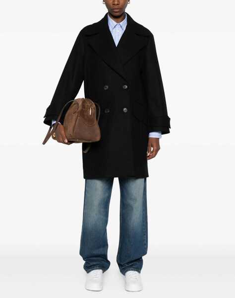 Paltoane Paul Smith Double-Breasted Coat BLACK Femei (BM 19542692) 2