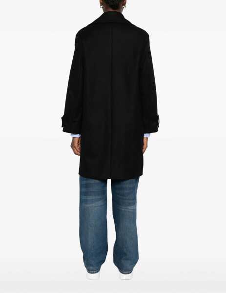 Paltoane Paul Smith Double-Breasted Coat BLACK Femei (BM 19542692) 4