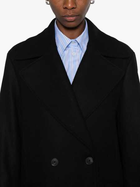Paltoane Paul Smith Double-Breasted Coat BLACK Femei (BM 19542692) 5