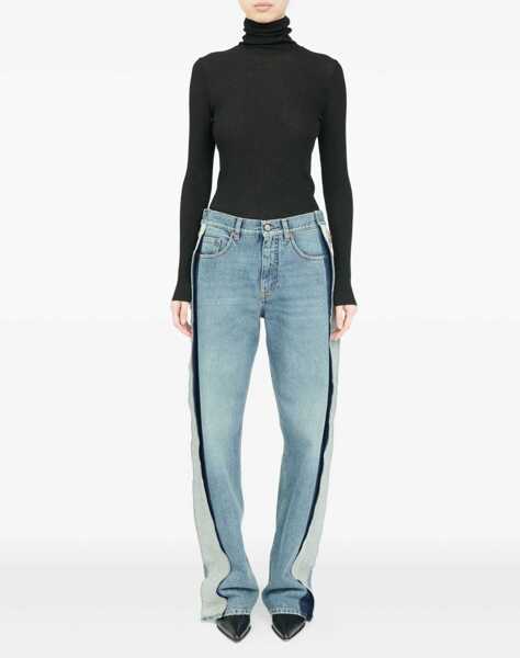 Blugi skinny MM6 Maison Margiela Straight Leg Jeans BLUE Femei (BM 19542710) 2
