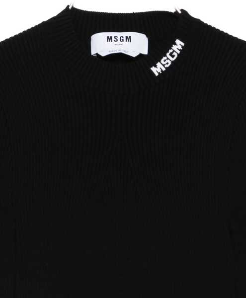 Tricouri MSGM T-Shirt With Logo BLACK Femei (BM 19542719) 3