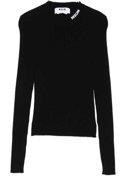 Tricouri MSGM T-Shirt With Logo BLACK Femei (BM 19542719) 1