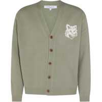 Cardigane pentru Barbati - Cardigane MAISON KITSUN Fox Head Cardigan GREEN Barbati (BM 19542740) - B-mall.ro