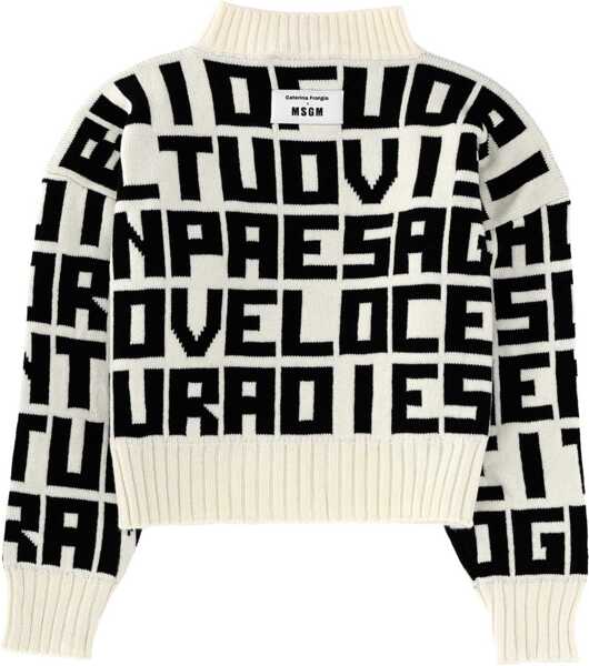 Pulovere MSGM Msgm X Caterina Frongia Lettered Sweater BLACK Femei (BM 19542743) 2