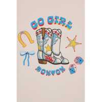 Tricouri pentru Fete - Tricouri BONTON Go Girl T-Shirt WHITE Fete (BM 19546130) - B-mall.ro