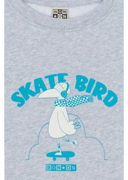 Pulovere BONTON Smile Skatebird Sweater GREY Fete (BM 19546148) 3