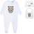 Moschino Bodysuit Hat And Gag Set WHITE