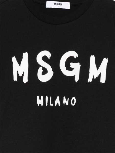 Tricouri MSGM T-Shirt With Logo BLACK Baieti (BM 19546310) 3