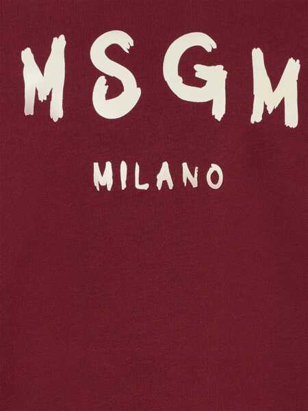 Hanorace MSGM Jersey With Logo RED Fete (BM 19546316) 3
