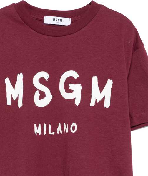 Tricouri MSGM T-Shirt With Logo RED Baieti (BM 19546322) 3