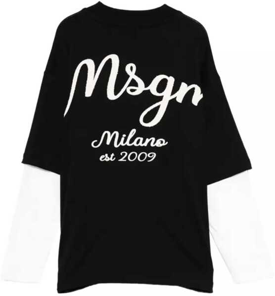 Tricouri MSGM T-Shirt Jersey BLACK Baieti (BM 19546343) 2